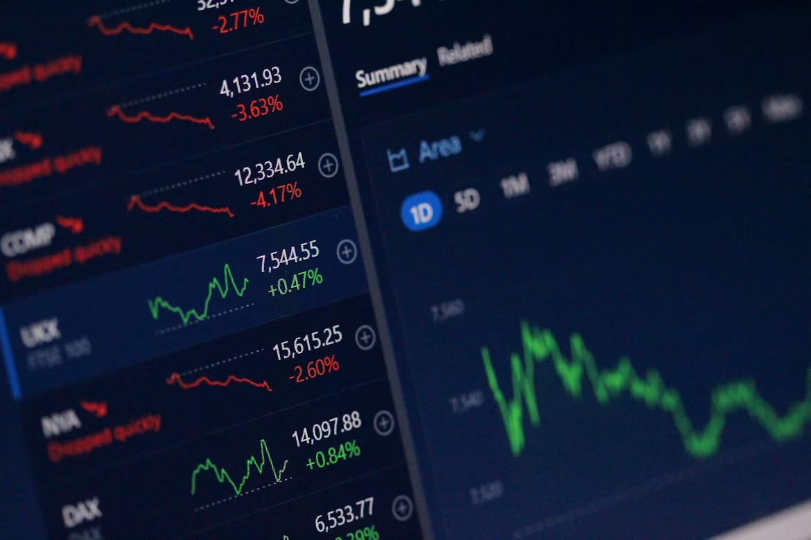Chart showing plummeting stocks that disrupt financial peace of mind