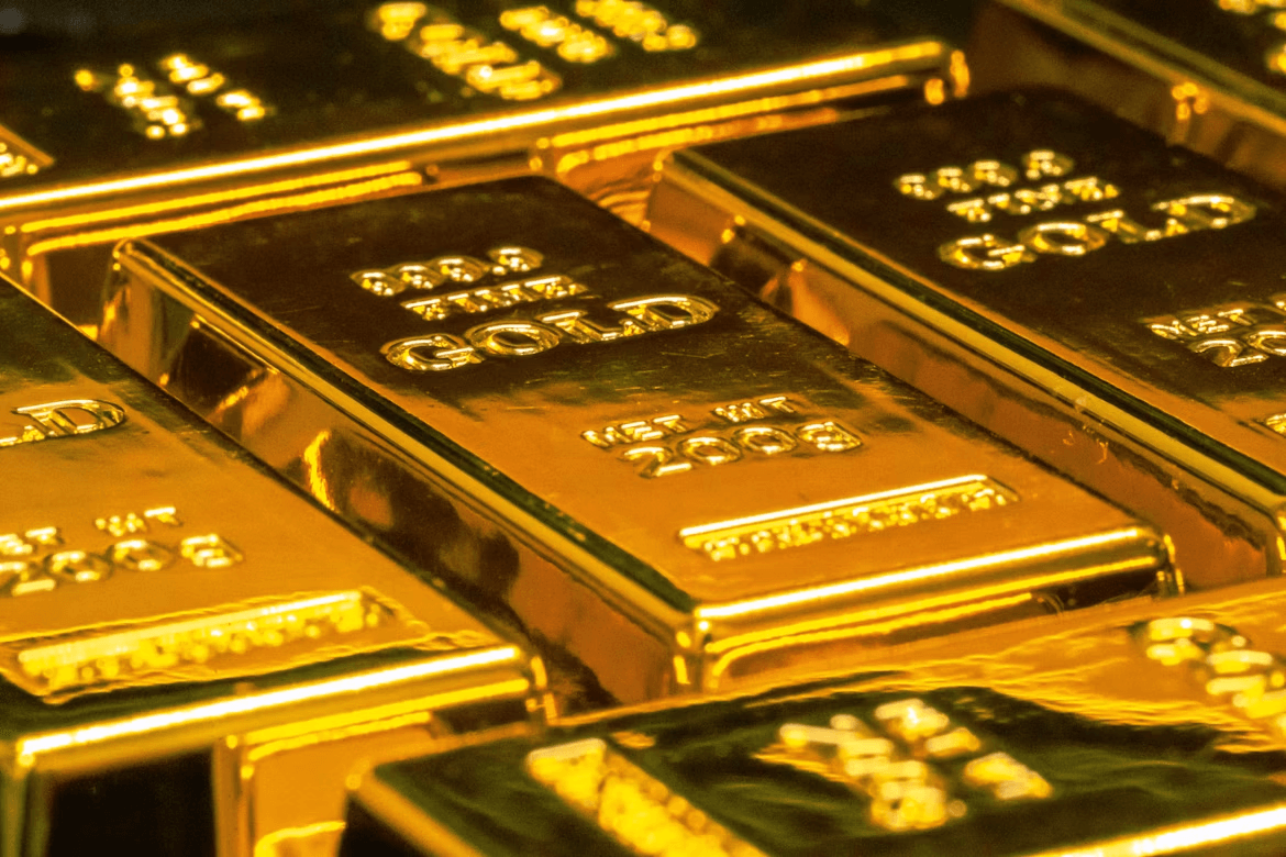 Gold bars used for tangible investments